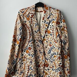 Sezane Multicolor Floral Blazer